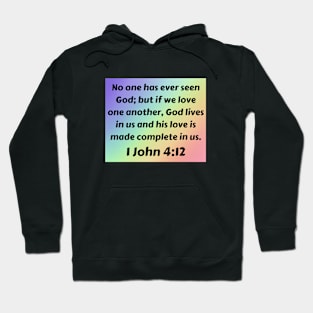 Bible Verse 1 John 4:12 Hoodie